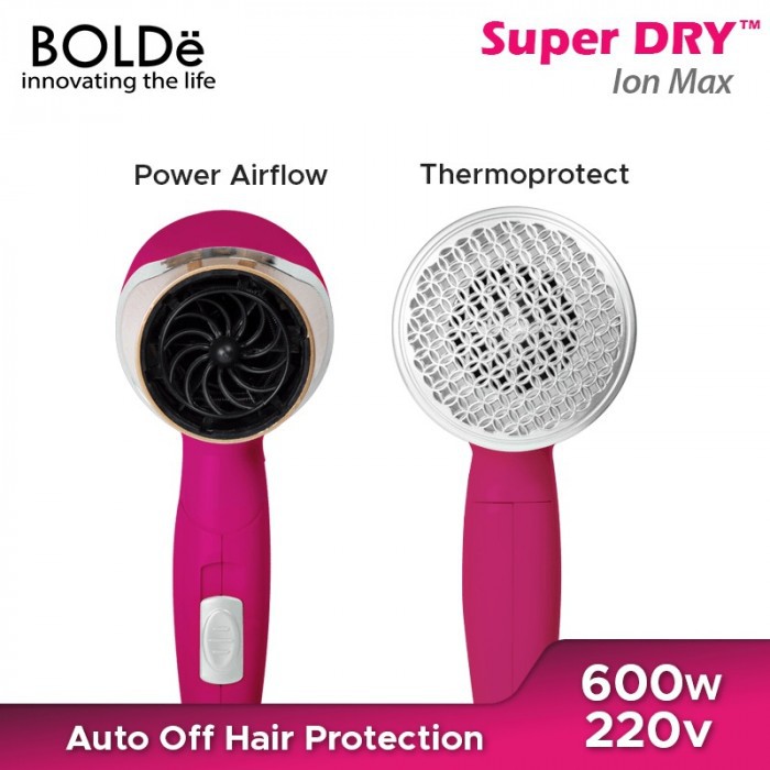 Super Dry Ion Max Hair Dryer Originial BOLDe Free Kantong Premium