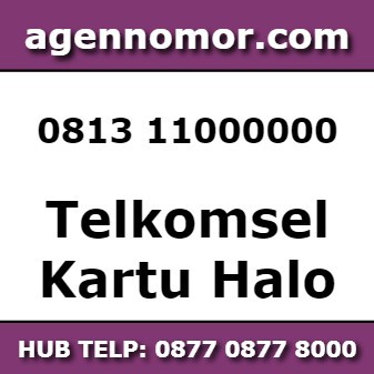 kartu perdana telkomsel halo nomor cantik 0813 11 000000 hexa