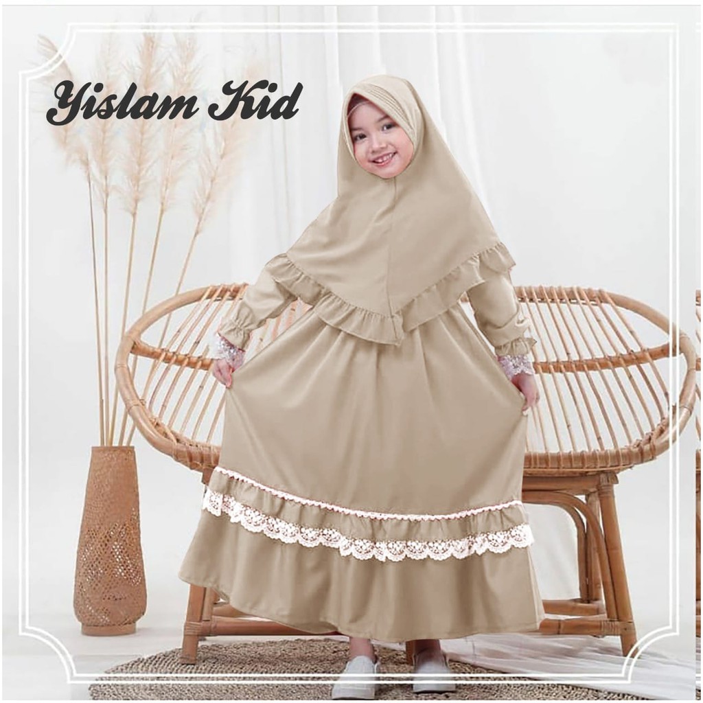 GAMIS YISLAM KIDS / GAMIS ANAK PEREMPUAN / BAJU MUSLIM ANAK KECIL