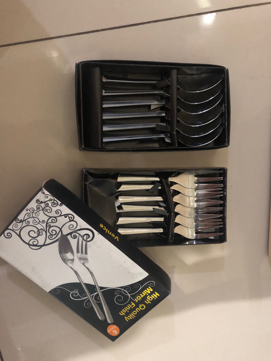 Set Sendok Garpu Kecil / Sendok Teh Mirror Finish Stainless Tebal