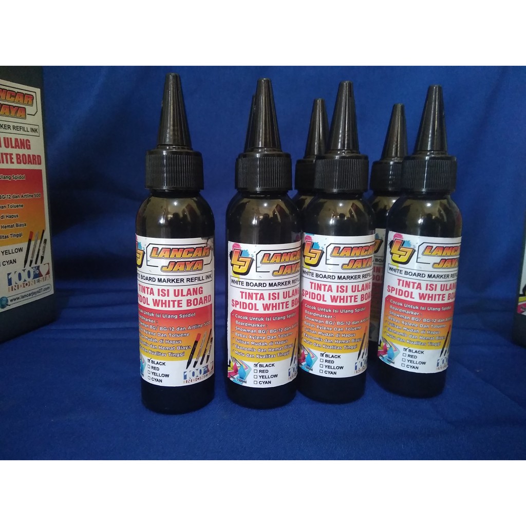 

Tinta isi ulang spidol whiteboard LANCAR JAYA Ukuran besar literan 100 ml TERMURAH