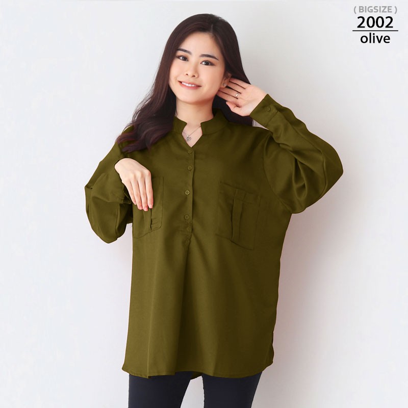 ARENA - Kemeja Wanita Jumbo Vneck