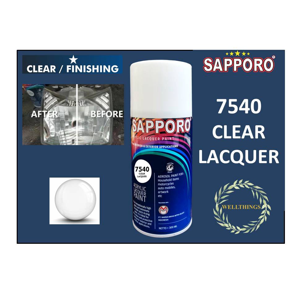 Sapporo Paint Clear Lacquer 7540 / Bening / cat semprot / pylox