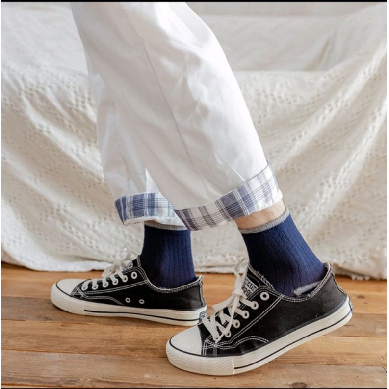 [ COD ] Kaos Kaki Ankle Semata Kaki Simple Motif Polos Garis Pria Wanita Unisex Murah Cute Socks Fashion Korea / Kaos Kaki Pria Polos / Kaos Kaki Pria Garis / Kaos kaki Wanita-1