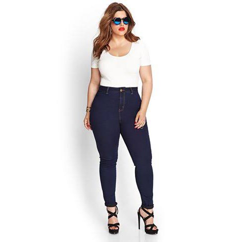 RX Fashion Celana Highwaist Polos Jumbo Oversize Jeans stretch (size 31-34)