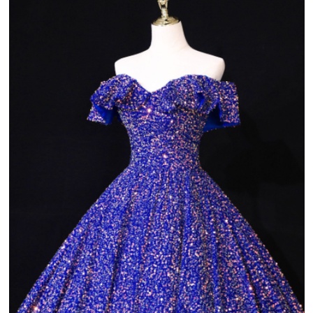 NEW ARRIVAL SPARKLING PINK / BLUE / ROSE GOLD STARRY WEDDING DRESS PERFORMACE WEDDING DRESS EVENING 