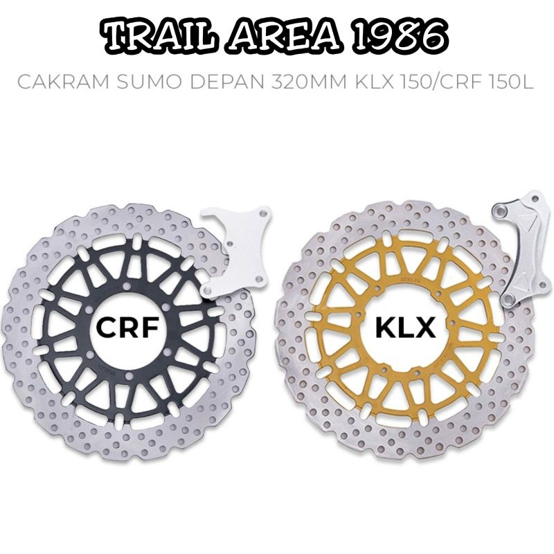 Cakram Depan Disc Brake Piringan BERLIN CRF 150 L KLX 150 Plus Braket 300 320mm