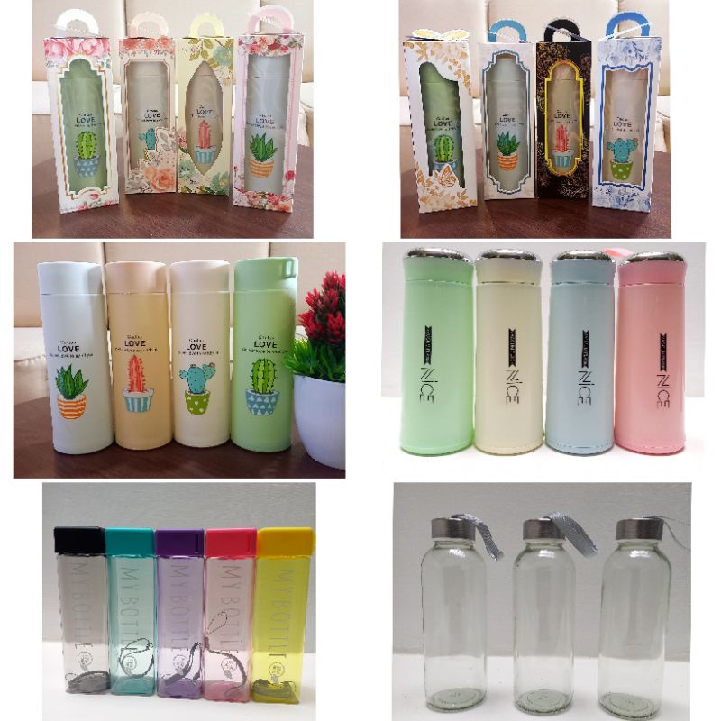 Promo Paket Souvenir Tumbler + Box Exclussive / Botol kaktus kaca