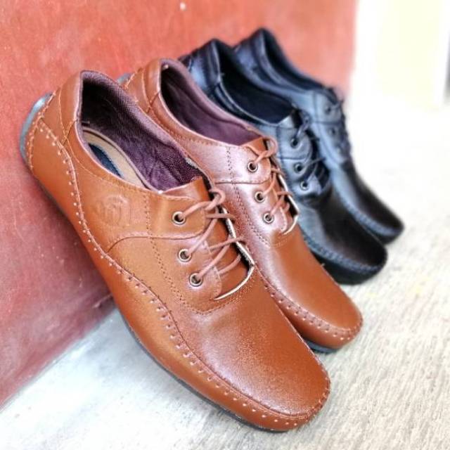 Sepatu kulit tali rajut barok id