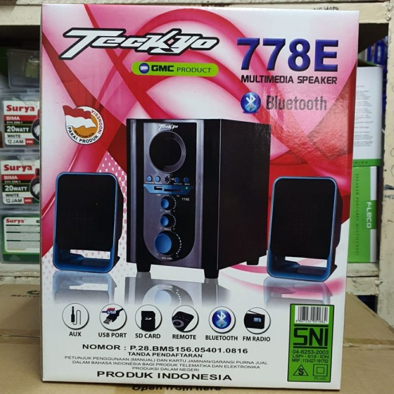 Speaker aktif GMC Teckyo 778E Bluetooth Subwoofer Bass