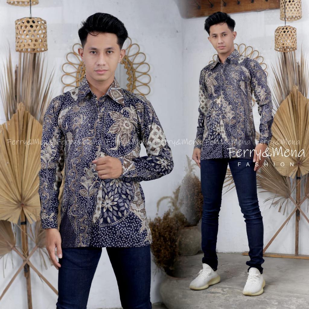 KEMEJA BATIK LENGAN PANJANG / KEMEJA BATIK COWOK / KEMEJA PESTA / BAJU PESTA PRIA
