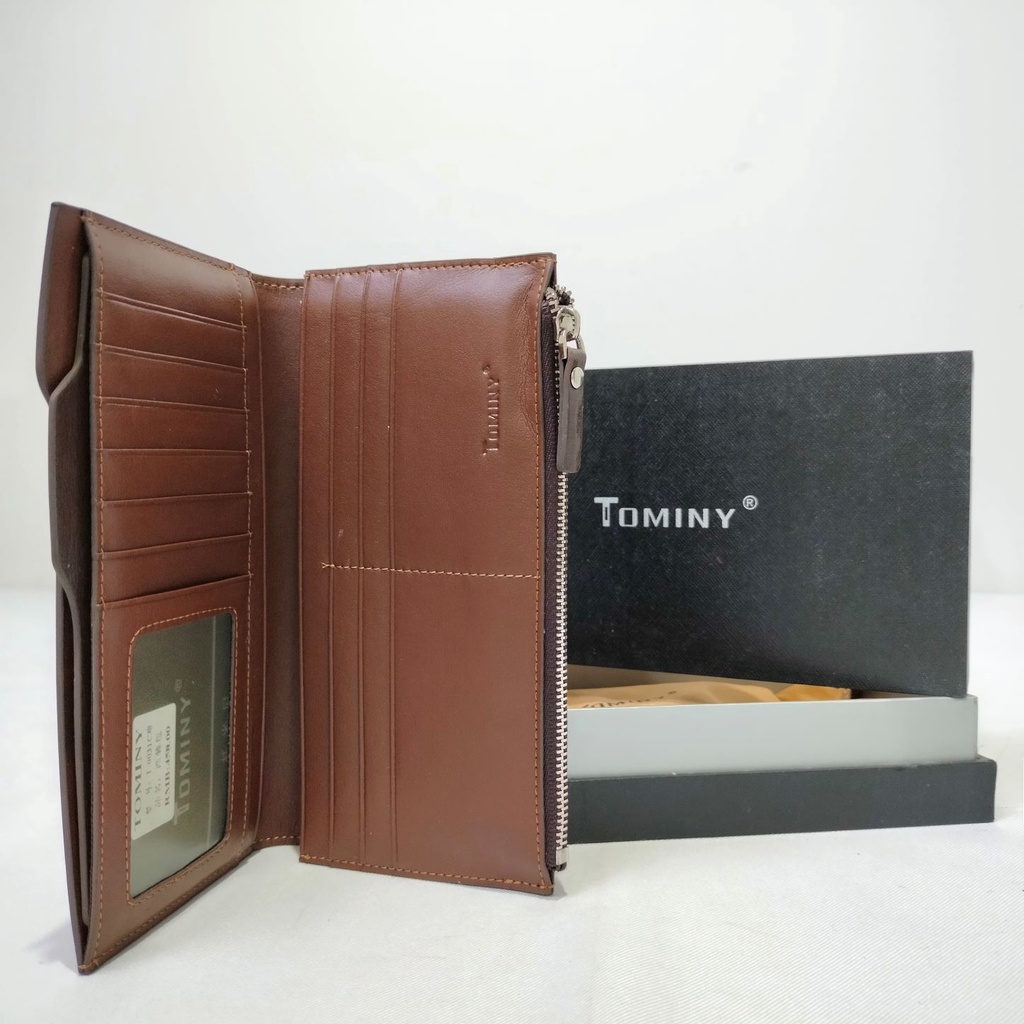 Dompet TOMINY Dompet Kulit Asli Model Panjang Import 0031C