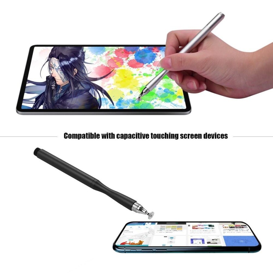 Capacitive Pen Disc Touch Screen Drawing Stylus Tab HP Android IPHONE