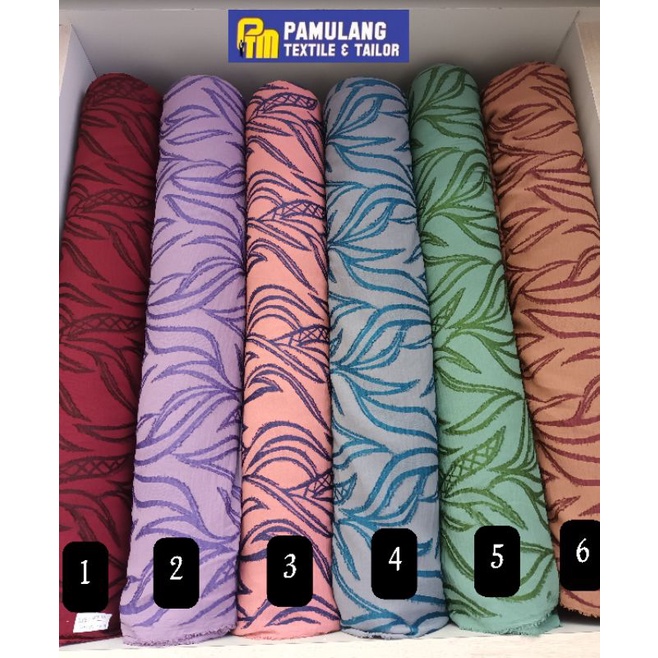 Kain Airflow Jacquard Crinkle || Harga Per Setengah Meter (50 cm)