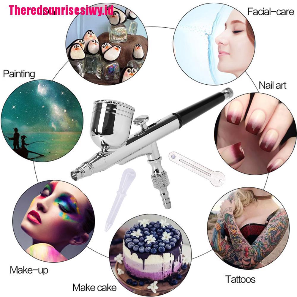 Set Airbrush Spray Gun Tattoo Bahan Metal Buatan Tangan Untuk Dekorasi Kue