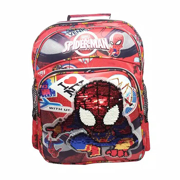 Tas Ransel Anak sekolah SD SEQUIN SPIDERMAN - Tas Ransel karakter Sekolah anak SD usap