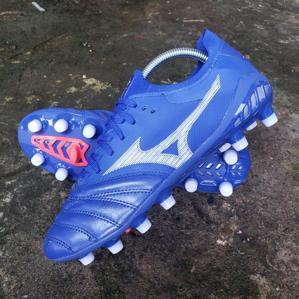 sepatu bola mizuno Morelia Neo III 3 Beta made in japan FG Reflex Blue White