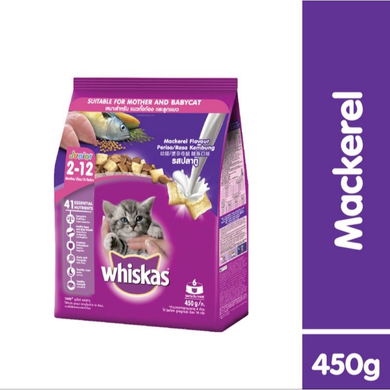 WHISKAS JUNIOR FRESPACK 450gr KITTEN MACKEREL