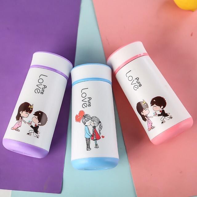 Botol Kaca Pure Love - Botol Unik - Botol Minum Kaca