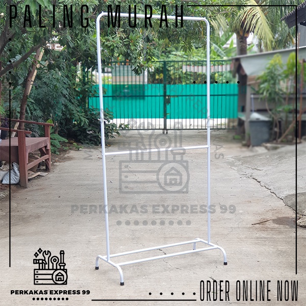 Gawangan Susun 2 / Stand hanger / Rak Susun 2 Gantungan Baju Simple dan Berkualitas PRODUK LOKAL