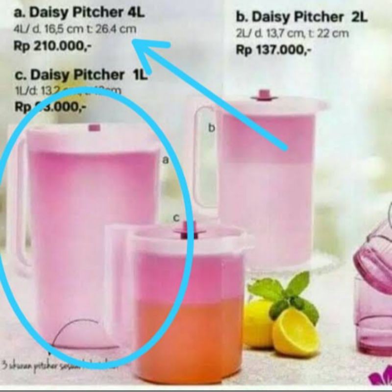 Pitcher Tupperware 4 Liter