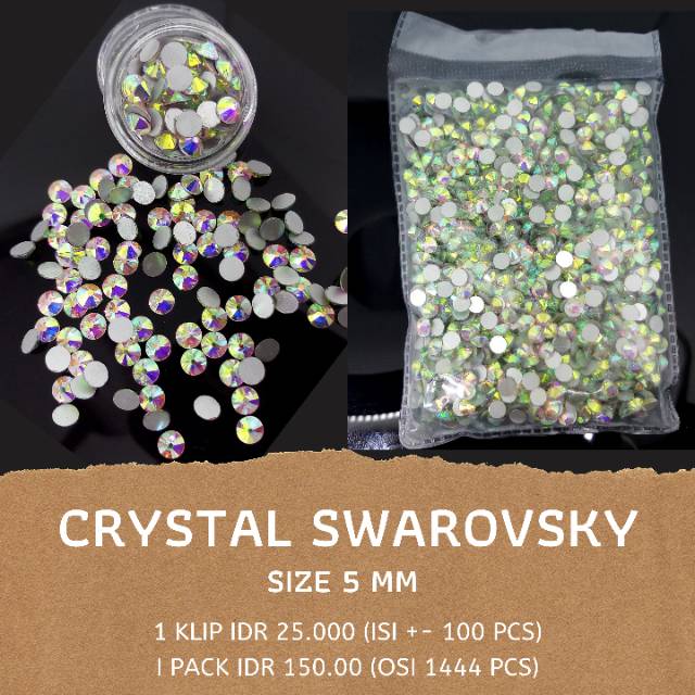 [1440 pcs] CRYSTAL SWAROVSKY GRADE A, AKSESORIS NAIL ART HENNA