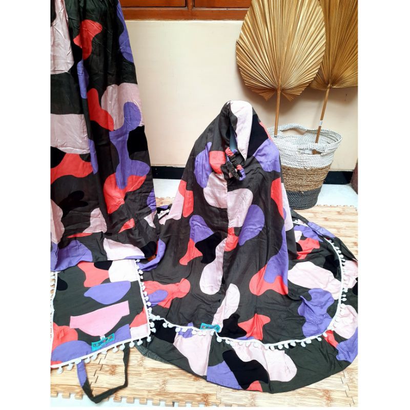 MUKENAH SAJADAH LIPAT ANAK vol. 2 & vol. 3|| MUKENAH RAYON ANAK || MUKENAH ANAK MURAH-Army abstrak