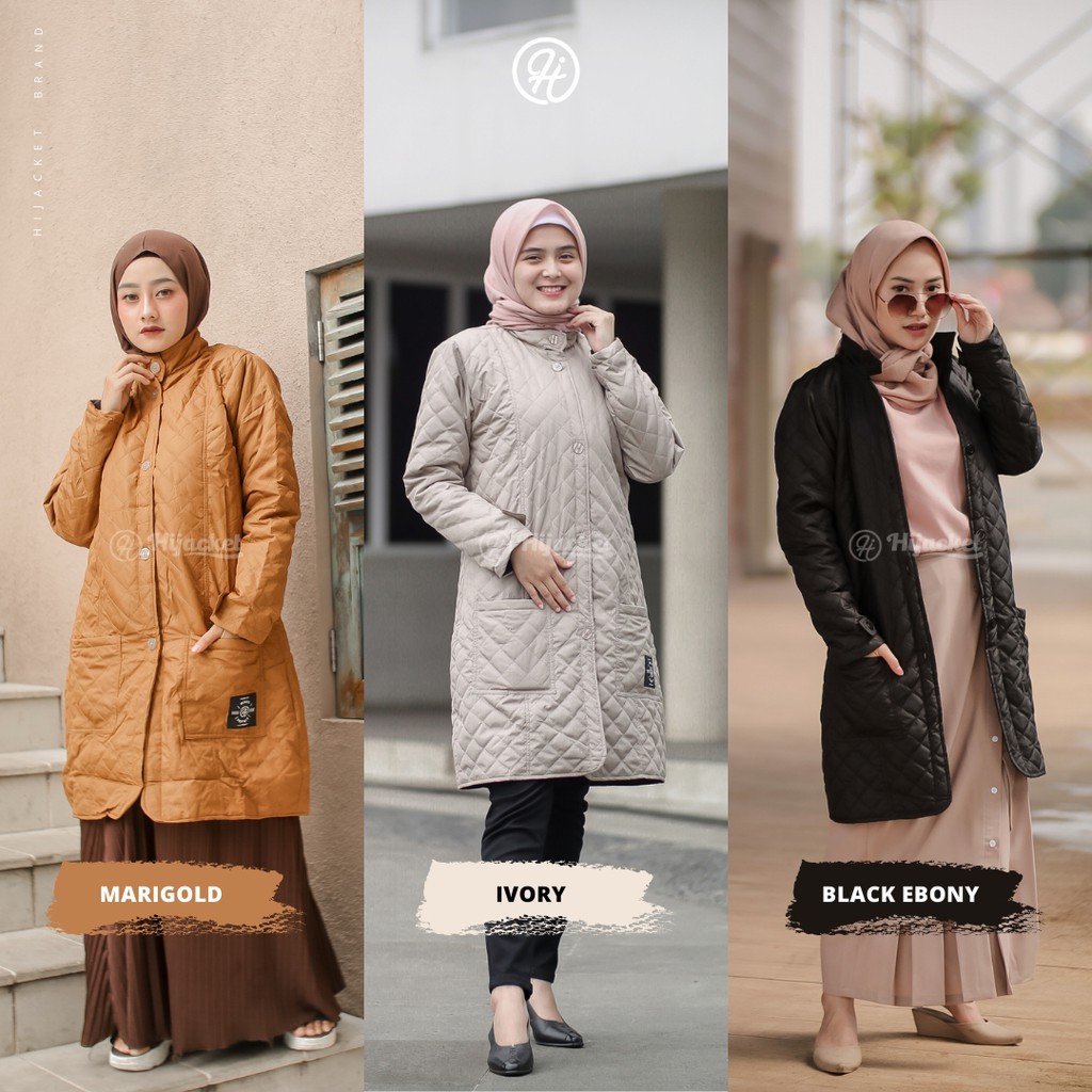 HIJACKET BELVA | HIJAKET JAKET HIJAB PANJANG WANITA MUSLIMAH SYAR'I