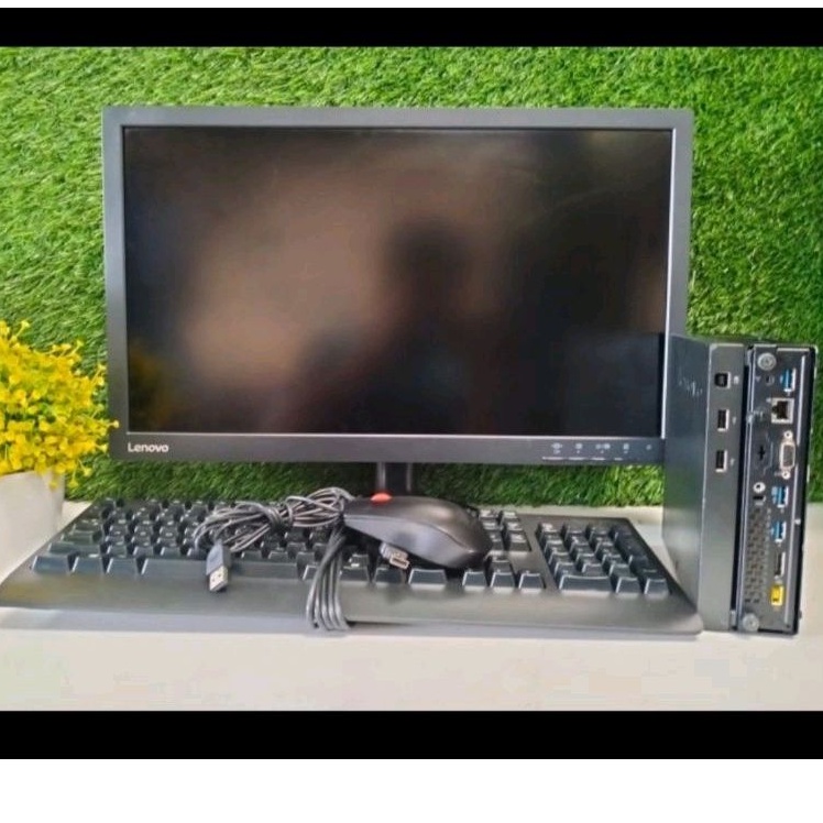 Paketan Mini PC i7 Gen 4 Ram 8GB SSD 128GB + Monitor Lenovo 22&quot;, Mulus