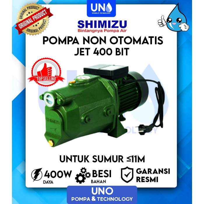 Shimizu Pompa Air Semi Jet Pump Jet-400 BIT/ JET400BIT / JET 400 BIT