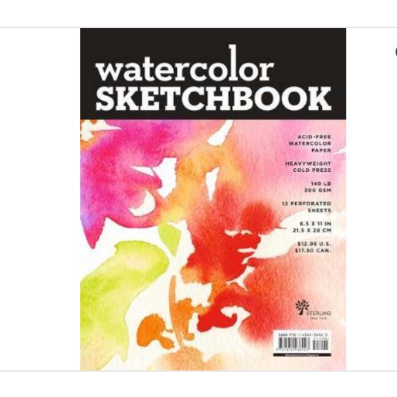 

Watercolor Sketchbook (Large Black Fliptop Spiral - Landscape)