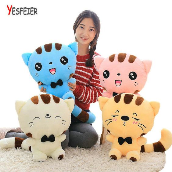 Boneka Kucing Jumbo Cat Lucky Keberuntungan Import Bahan Halus dan Lembut