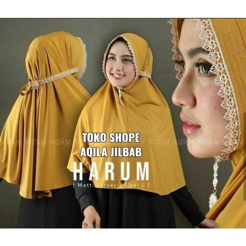 Terbaru- Jilbab Instan Jersy Prada Renda /Hijab prada Renda
