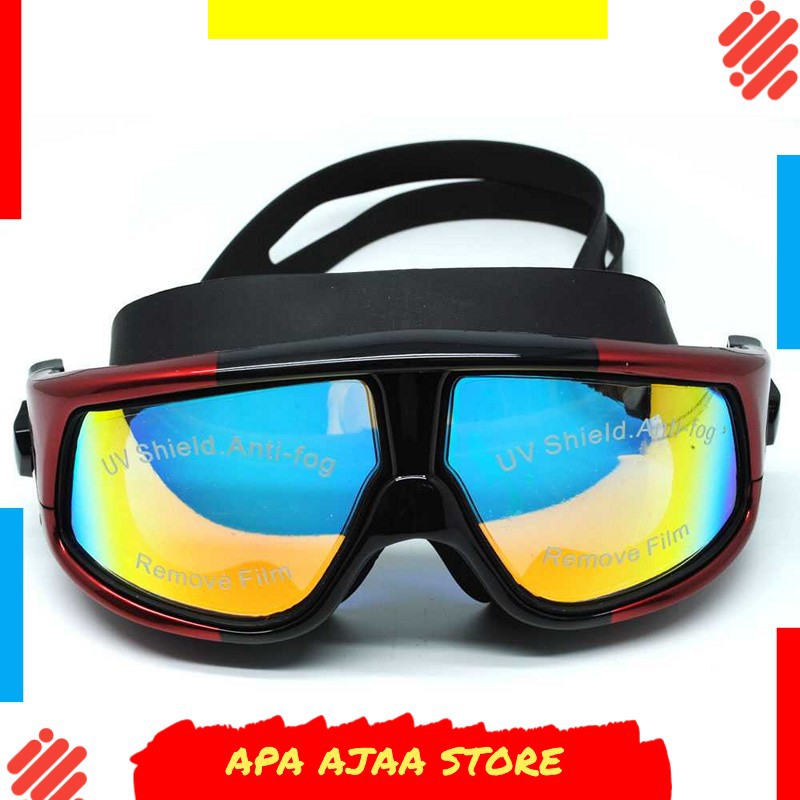 Terbaru ! Kacamata Renang Diving Snorkling Large Frame Anti Fog UV Protection