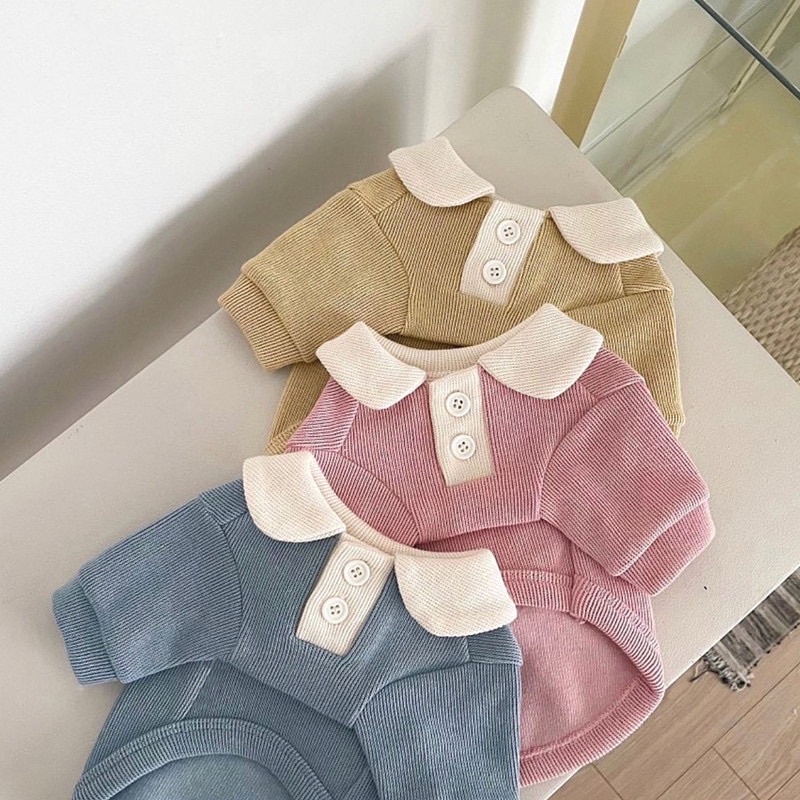 Seo joon korea button collar top
