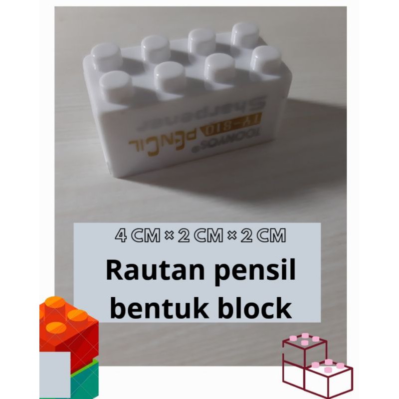

Rautan pensil bentuk balok / lego