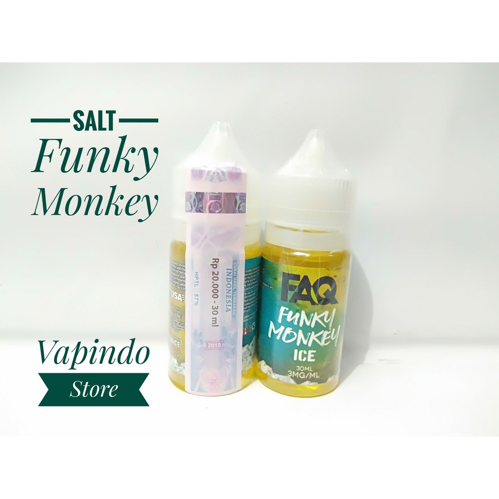 EJM SALTNIC FAQ FUNKY MONKEY ICE 30ML 35MG PREMIUM E LIQUID USA VAPE