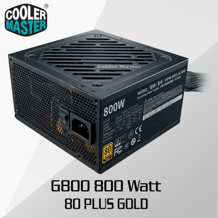 Cooler Master PSU G800 Gold 80 Plus - Power Supply Non Modular