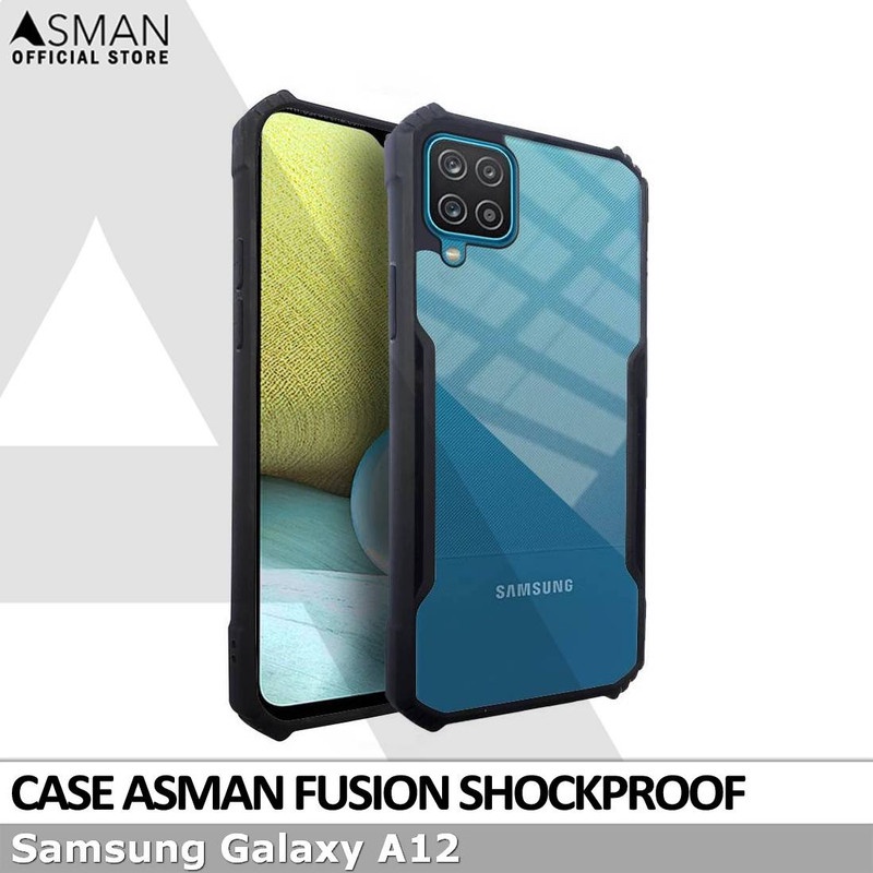 Asman Fusion Samsung Galaxy A12 Case Premium Amor Acrylic