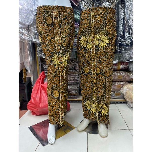 Rok pengantin batik instan couple /kain batik mix mutiara tabur