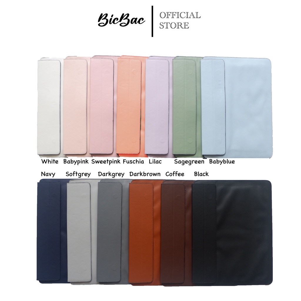 BICBAC TAS SLEEVE STANDING HOLDER LAPTOP UNIVERSAL BENTUK ENVELOPE LEATHER BAGS BAG DOMPET ANTI AIR WATERPROOF SHOCKPROOF CASE MACBOOK ASUS LENOVO ACER HP 11 12 13 14 15 NEW TOUCHBAR M1 TOUCH ID PRO DVD AIR