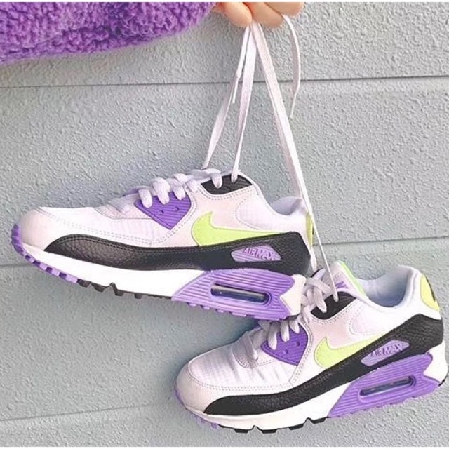 nike air max 90 purple and white