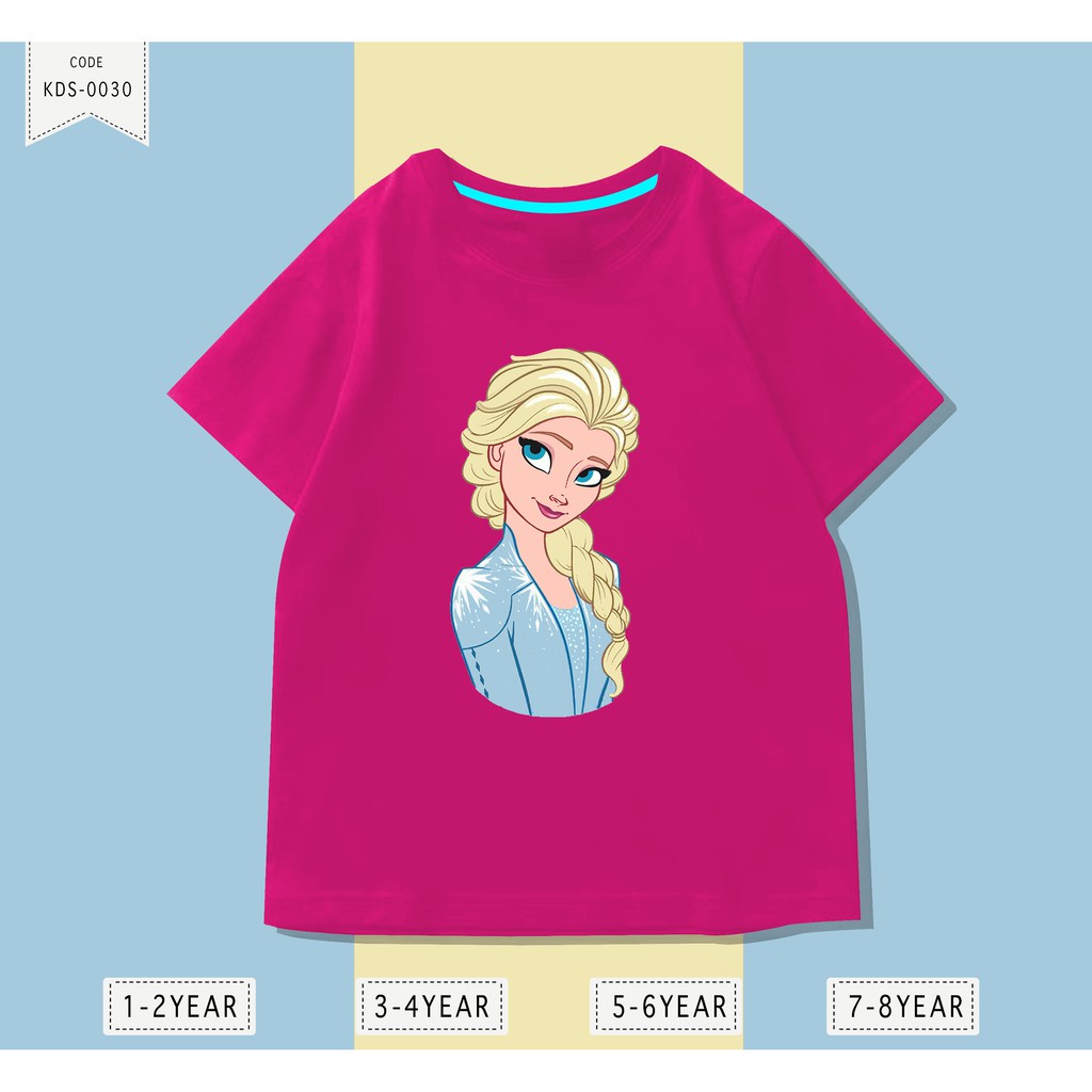 Baju Anak Elsa 1 - 8 Tahun / Kaos Distro DTF Anak Laki Laki dan Perempuan / Unisex / Motif