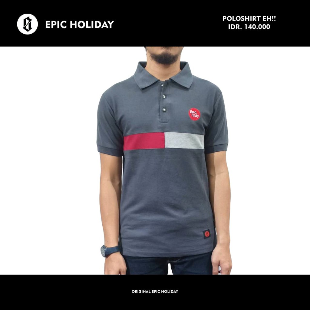 KAOS PRIA LACOSTE LENGAN PENDEK KEREN KAOS POLO KAOS KERAH KAOS DISTRO EPIC HOLIDAY ORIGINAL