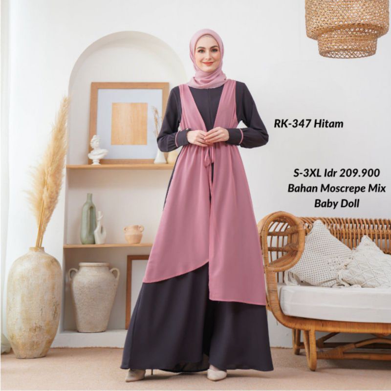 Gamis Rauna RK 347 HITAM