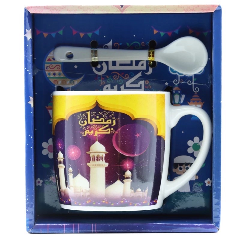 Gelas Keramik Lebaran/ Hampers Lebaran Keramik/ Ceramic Mug/ Hadiah Lebaran/ Hampers Eid/ Hampers Ge
