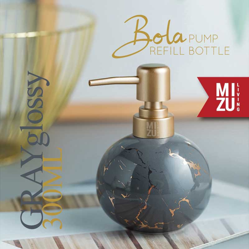 BOLA Refill Pump Bottle Matte Glossy Ceramic Soap Dispenser Botol Keramik Sabun Cair Cuci Tangan