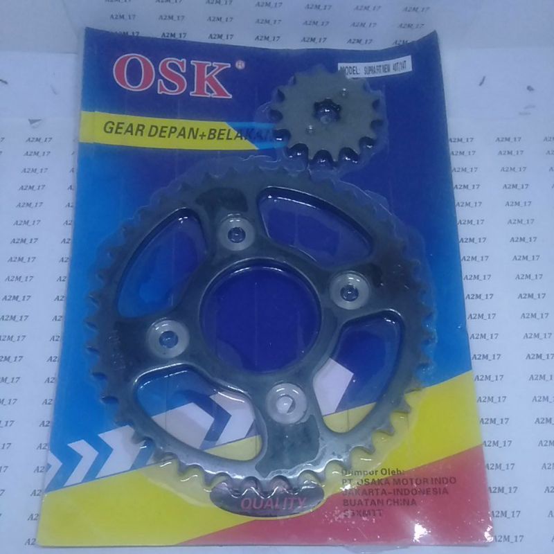 GEAR GIR SET DEPAN PLUS BELAKANG SUPRA FIT NEW/KARISMA/SUPRA X125 40T/14T