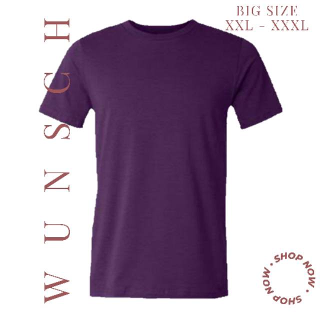 Kaos Polos Cotton Combed 24s - Ungu Tua XXL~XXXL