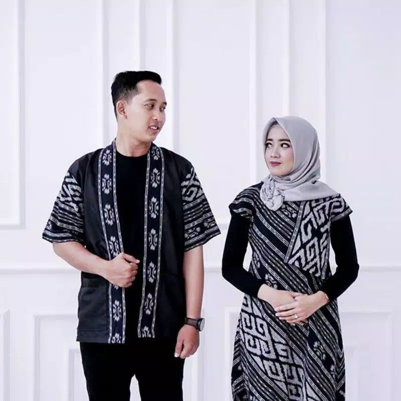 set couple tenun etnik dress tenun dan kimono etnik model terbaru